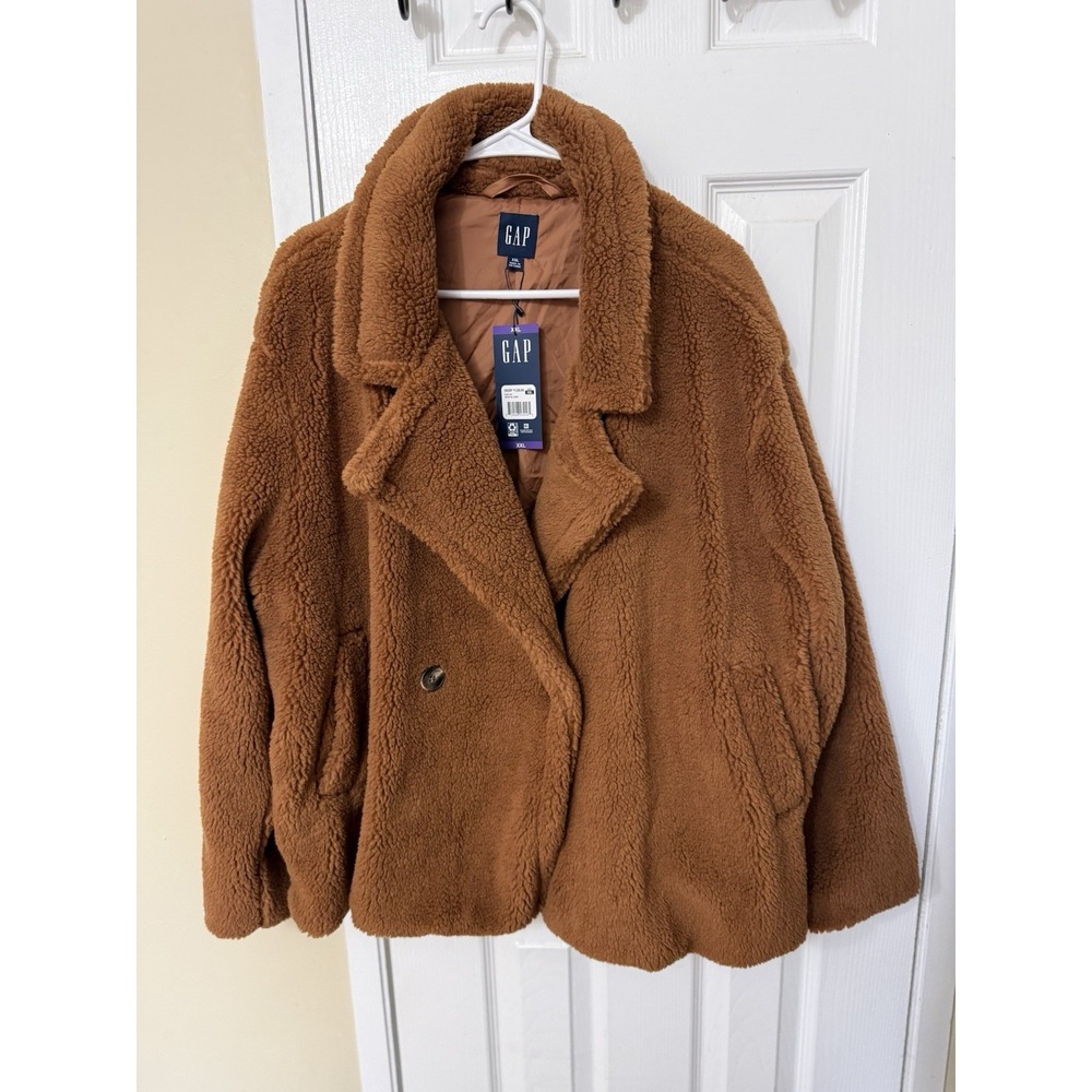 Gap Women's Size 2XL Rust Brown Sherpa Jacket Teddy NWT $128.00 *NICE*